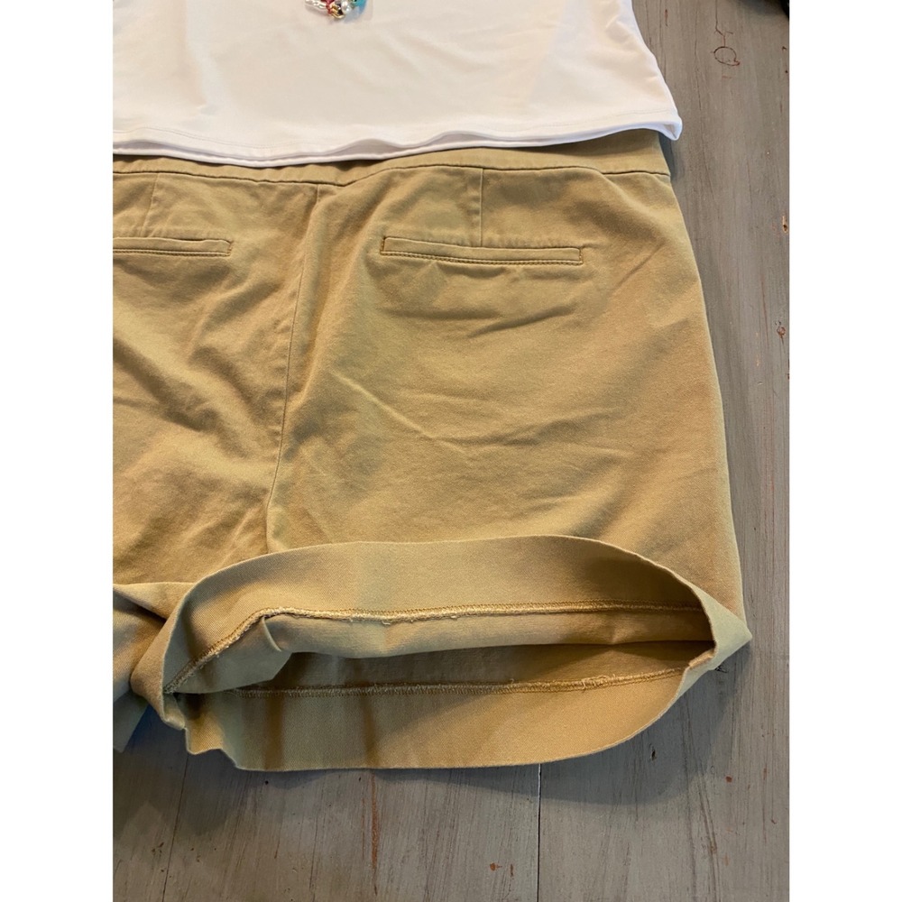 LOFT‎ The Riviera Short Womens 14 Tan Khaki Chino Cotton Stretch Mid Rise Shorts - Picture 3 of 13